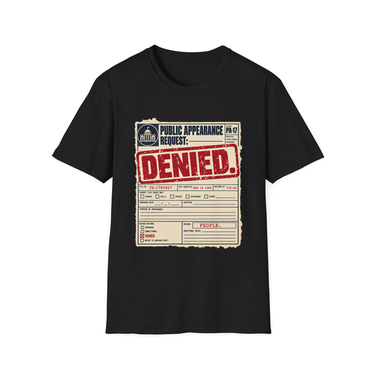PUBLIC APPEARANCE REQUEST: DENIED