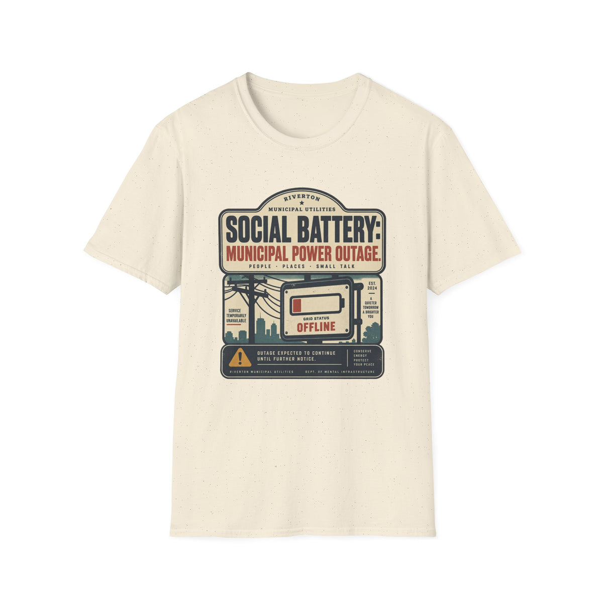 Social Battery Outage T-Shirt