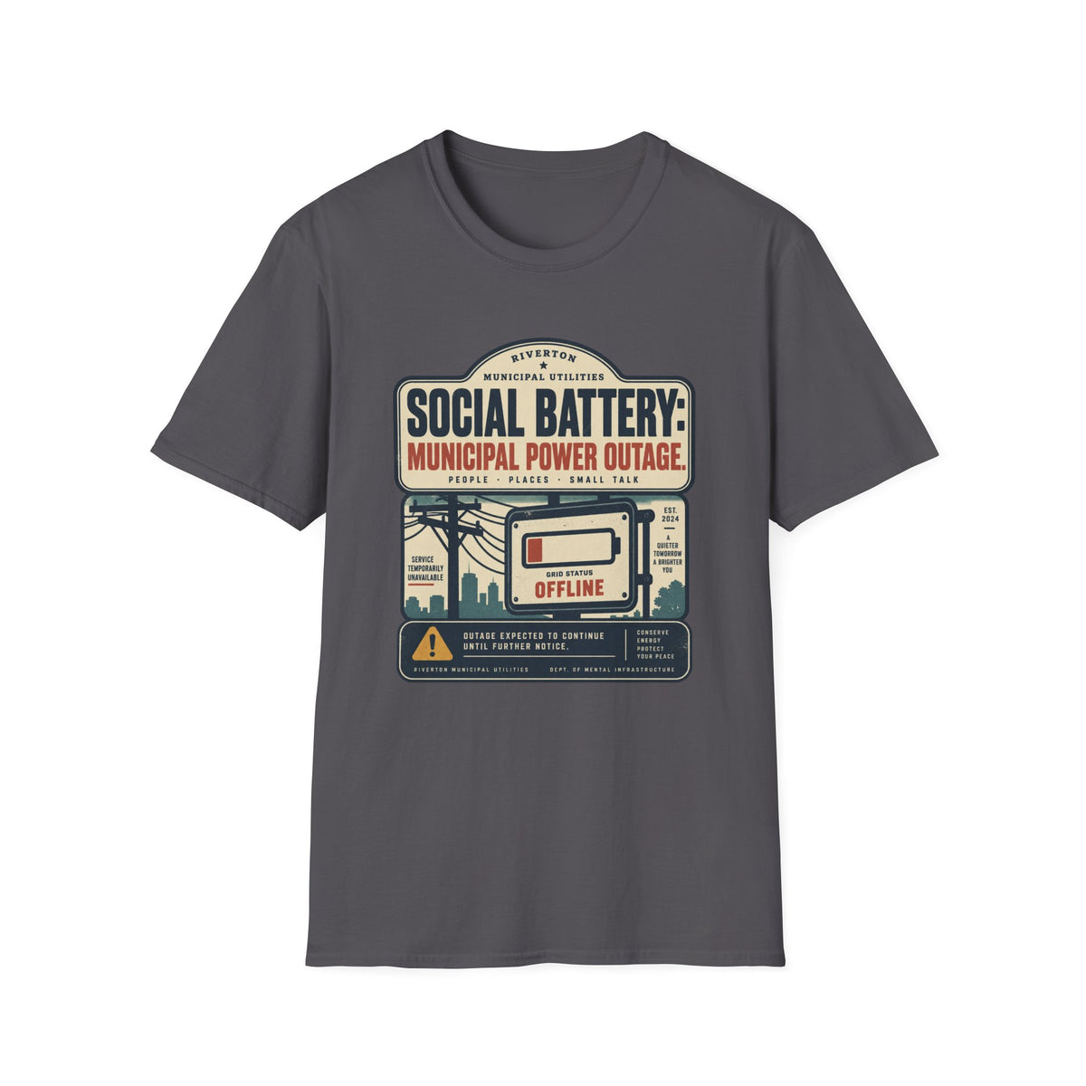 Social Battery Outage T-Shirt