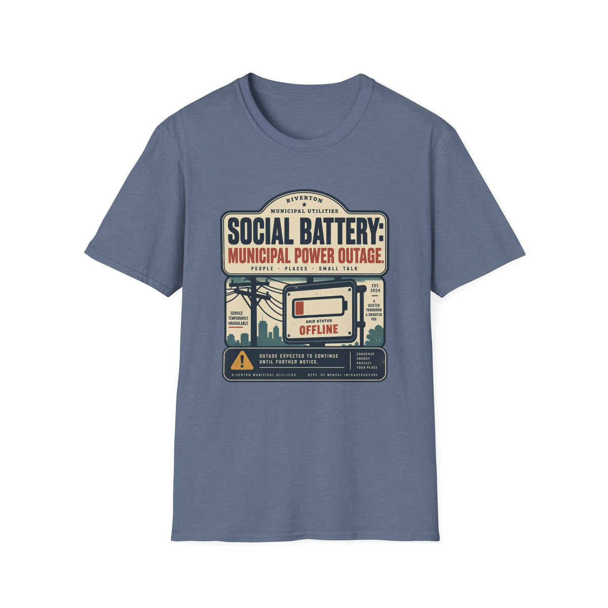 Social Battery Outage T-Shirt