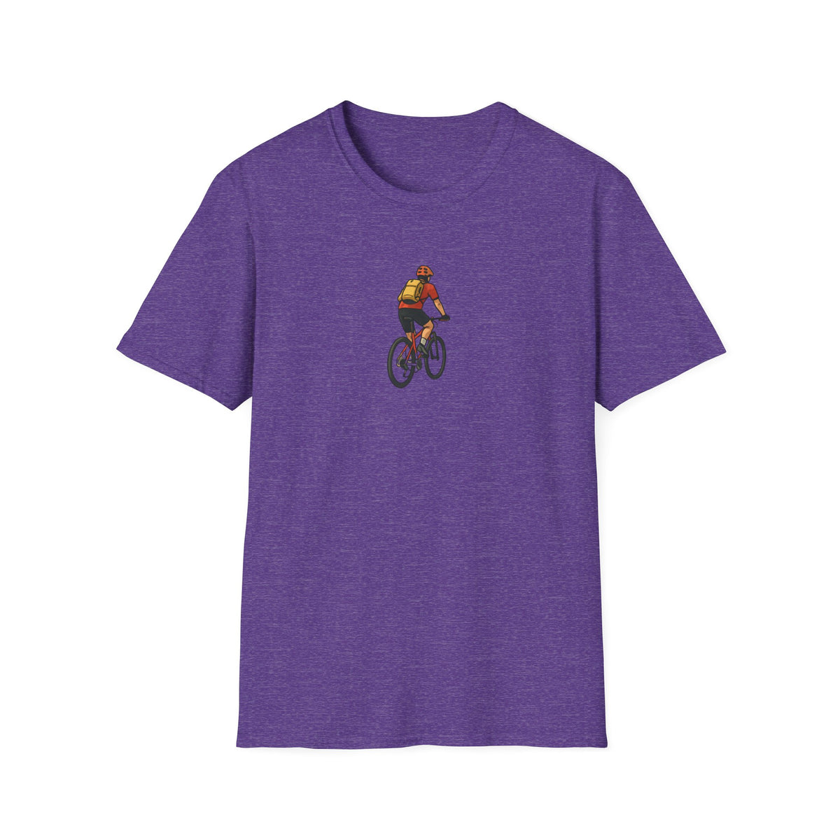 Cyclist with Backpack T-Shirt
