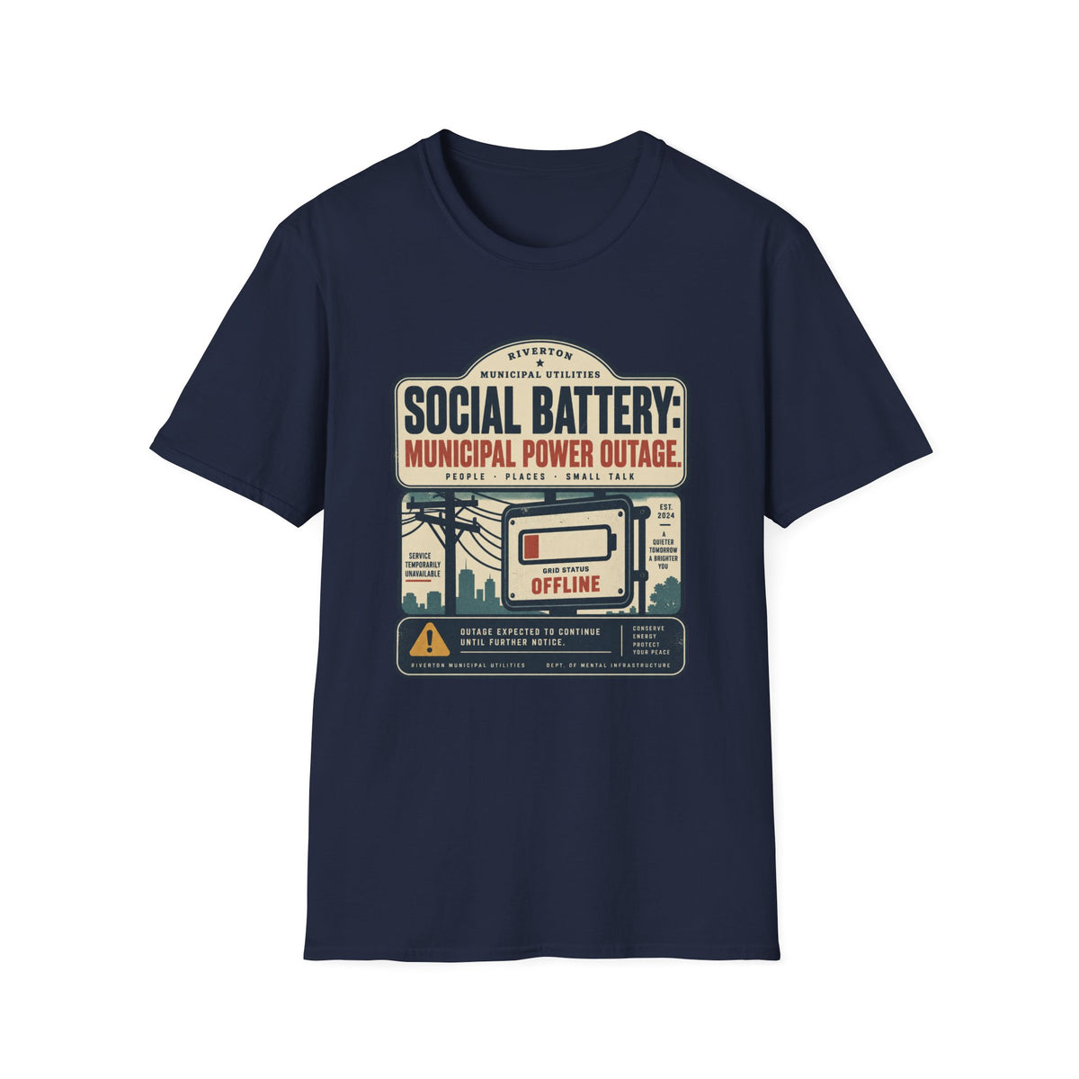Social Battery Outage T-Shirt