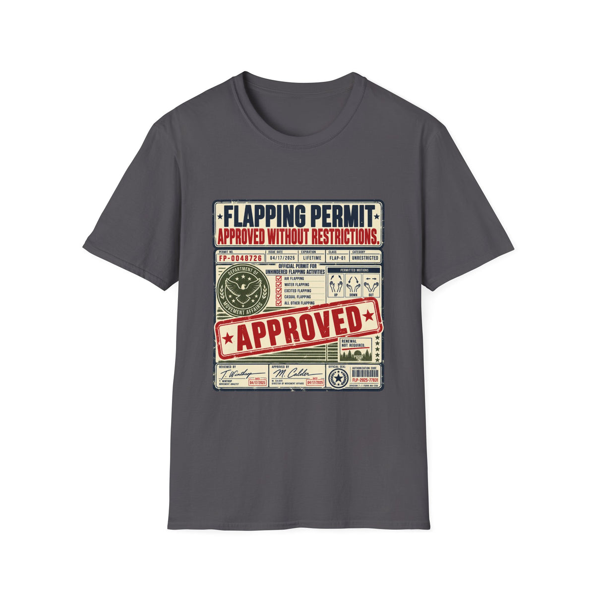 FLAPPING PERMIT: APPROVED WITHOUT RESTRICTIONS